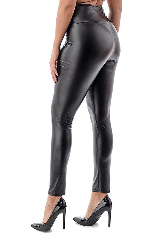 Black Pleather Leggings