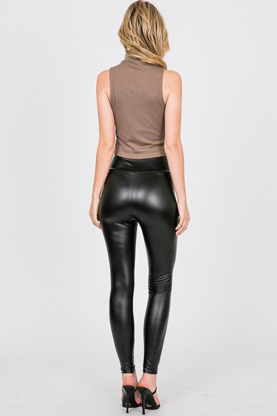 Black Pleather Leggings