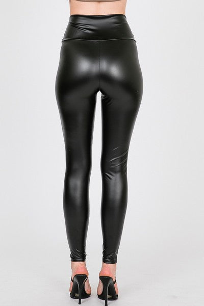 Black Pleather Leggings